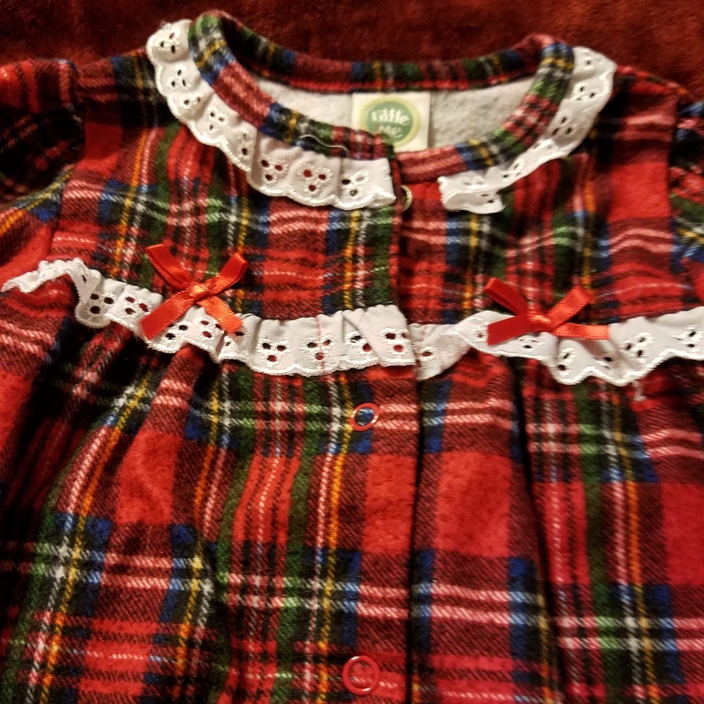 COPY - Little me plaid footie 0-3 month GUC